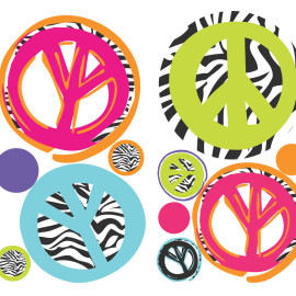 Stickers - Peace & Love - Hauteur 45,7 cm