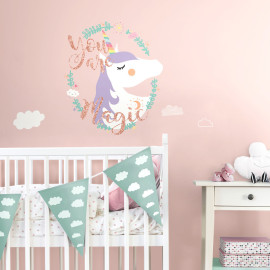 Stickers - Tête De Licorne- Hauteur 46.36 cm