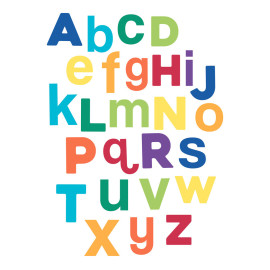 Stickers - Alphabet Multicolore - Hauteur 92.71 cm