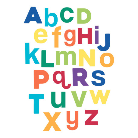 Stickers - Alphabet Multicolore - Hauteur 92.71 cm