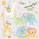 Stickers -Petits Animaux Tribales - Hauteur 22,9 cm