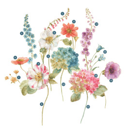 Stickers - Fleurs Du Jardin - Hauteur 45,7 cm
