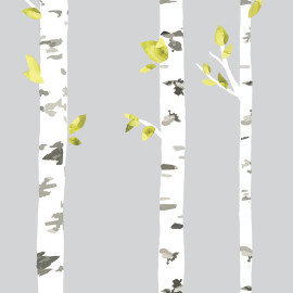 Stickers - Bandes Florales Vertes - Hauteur 45,7 cm