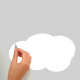 Stickers - Nuages Sur Fond Bleu - Hauteur 45,7 cm