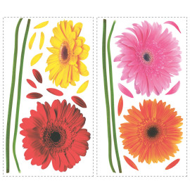 Stickers - Tournesols Multicolores - Hauteur 45,7 cm