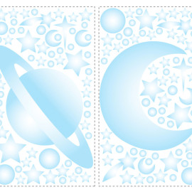Stickers - Ciel Céleste Bleu Ciel - Hauteur 45,7 cm