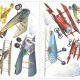 Stickers - Cartes De Plans Vintage - Hauteur 45,7 cm