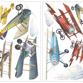 Stickers - Cartes De Plans Vintage - Hauteur 45,7 cm