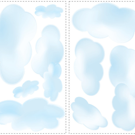 Stickers - Nuages - Hauteur 45,7 cm