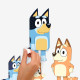 Stickers - La Famille Bluey Et Ses Amis - Hauteur 19,5 cm