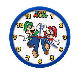 Horloge murale - Mario Et Luigi - 18 cm