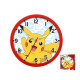 Horloge murale - Pikachu Sur Fond Rouge- 18 cm
