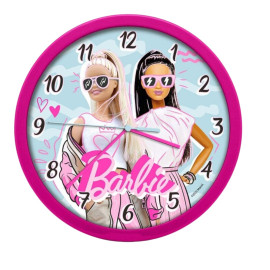 Horloge murale - Barbie Brune Et Blonde - 18 cm
