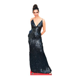 Figurine en carton - Deepika Padukone Mini - Sari - Actrice Bollywood - Haut 93 cm