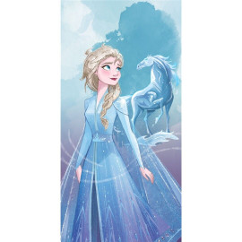 Serviette de plage - Disney La Reine des Neiges - Elsa Et Son Cheval - 70x140 cm