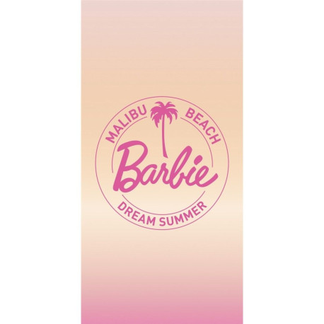 Serviette de plage - Logo Barbie - 70 cm x 140 cm