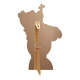 Figurine en carton - Winnie l'Ourson Avec Son Miel - Hauteur 91 cm