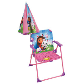 Chaise pliante avec parasol Gabby Et La Maison Magique