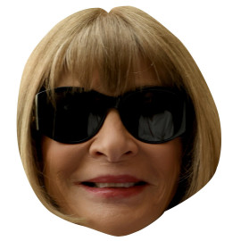 Masque en carton 2D Anna Wintour -Journaliste Mode-Taille A4