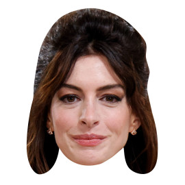 Masque en carton 2D Anne Hathaway -Actrice-Taille A4