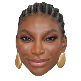 Masque en carton 2D Michaela Coel -Actrice-Taille A4