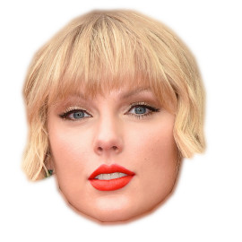 Masque en carton 2D Taylor Swift-Chanteuse-Taille A4