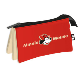 Trousse multi poches - Tête De Minnie Mouse - 21x11 cm