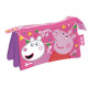 Trousse multi poches - Peppa Pig - 21x11 cm