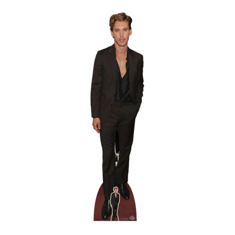 Figurine en carton taille réelle - Austin Butler en Costume Noir - Acteur Américain - Hauteur 184 cm