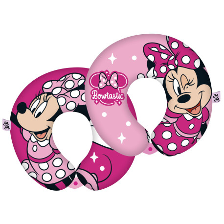 Coussin tour de cou - Disney Minnie Fuchsia - 28x28x6 cm