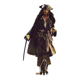 Figurine en carton Pirate Capitaine Jack Sparrow Johnny DEPP - Haut 184 cm