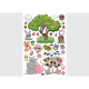 Stickers Animaux mignons - 1 planche 42,5 x 65 cm