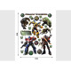 Stickers Bumblebee, Transformers et Decepticons - 1 planche 65 x 85 cm