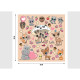 Stickers Animaux mignons - Girafe, Hiboux, Renard, Lapin - 1 planche 30x30cm