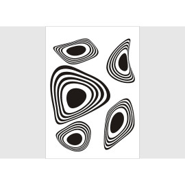 Stickers - Ornement Moderne de Flocage Noir - 1 planche 65x85 cm