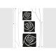 Stickers - Roses dans des cadres - 1 planche 65x85 cm
