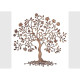 Sticker - Arbre marron - 1 planche 30x30cm