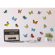 Stickers Papillons multicolores - 1 planche 30x30cm