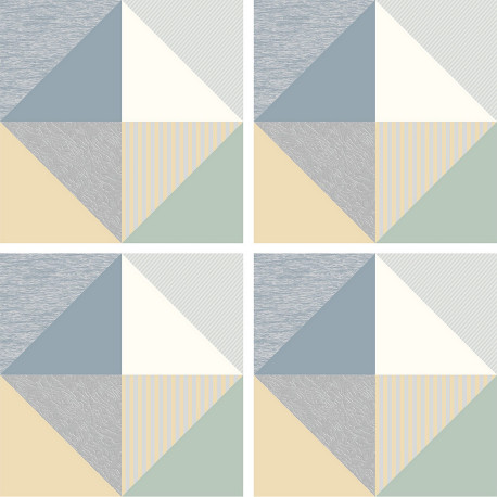 Stickers - Motifs de triangles - 1 planche 30x30cm