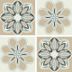 Stickers - Motifs fleurs beiges- 1 planche 30x30cm