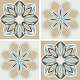 Stickers - Motifs fleurs beiges- 1 planche 30x30cm