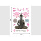 Stickers Buddha 3D - 1 planche 42,5 x 65 cm