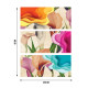 Stickers Fleurs Abstraites - 1 planche 42,5 x 65 cm