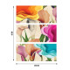 Stickers Fleurs Abstraites - 1 planche 42,5 x 65 cm