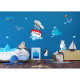 Stickers - Grand Nord Party avec Animaux Marins - 1 planche 65x85 cm