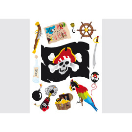 Stickers - Objets de Pirates - 1 planche 65x85 cm