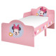 Lit bois Minnie Mouse Disney rose et motifs colorés - 140x70 cm