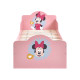 Lit bois Minnie Mouse Disney rose et motifs colorés - 140x70 cm