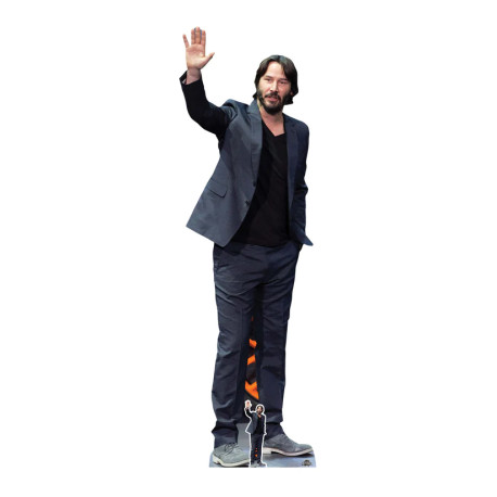 Figurine en carton Keanu Reeves en costume Noir- Haut 194 cm