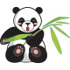 Logo Panda et bambou pour matelas 140x70 cm